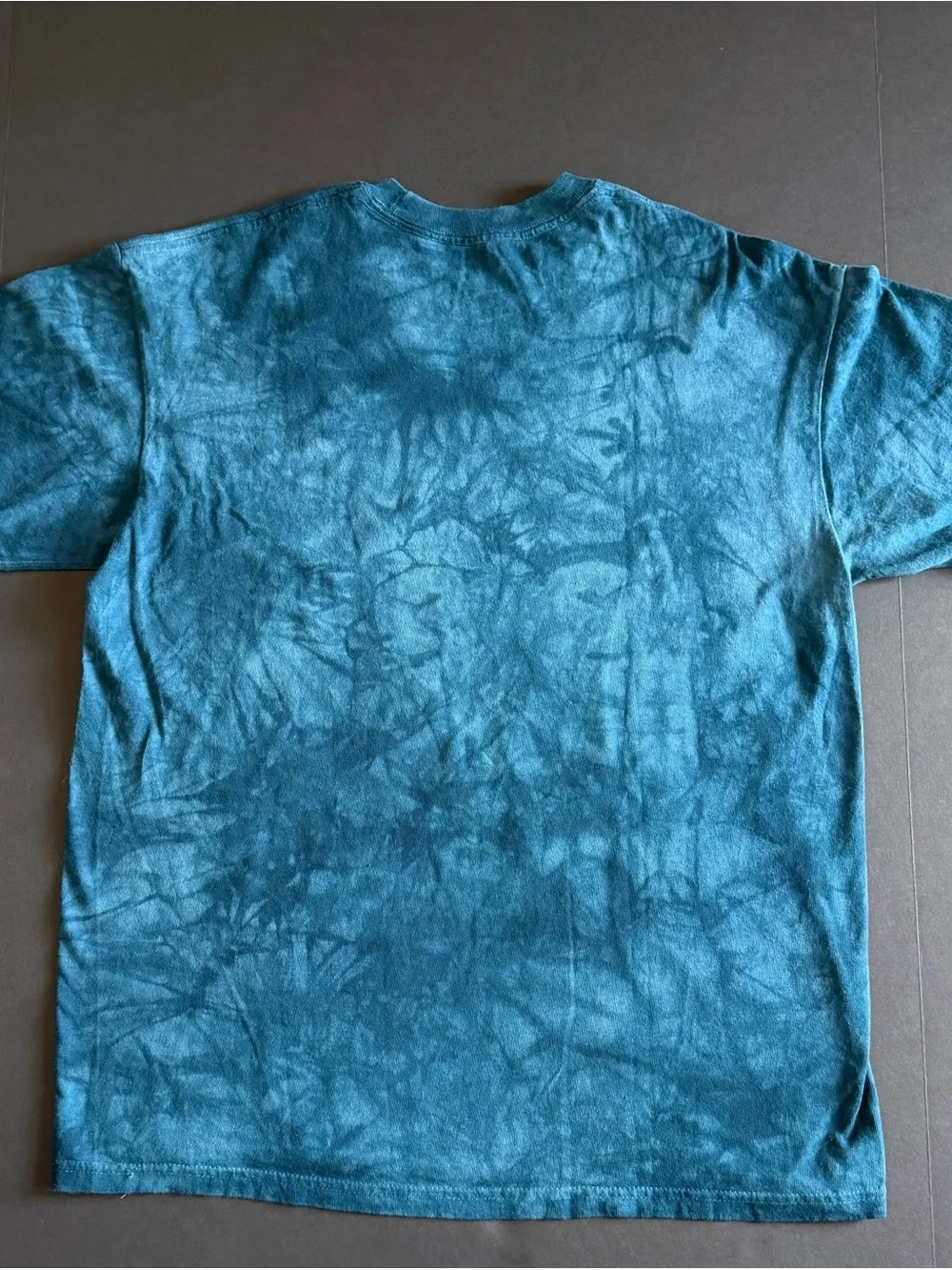 The Mountain Teal Bulldog Graphic Tee with Multicolor Print